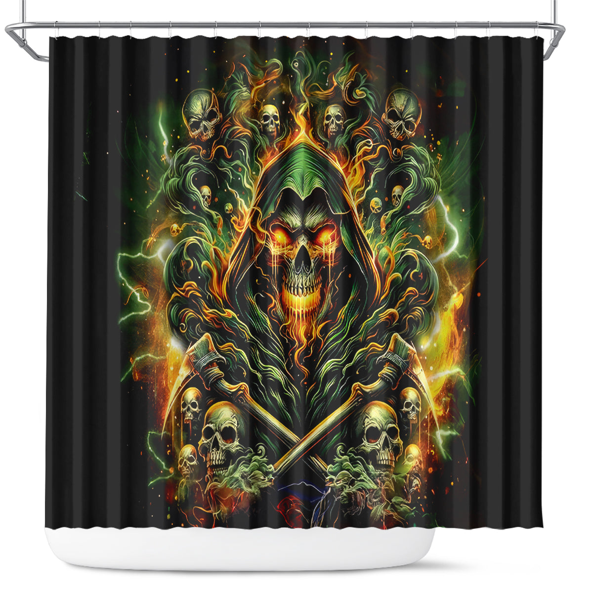 Rose Skull Shower Curtain Don't Try Figure Me out