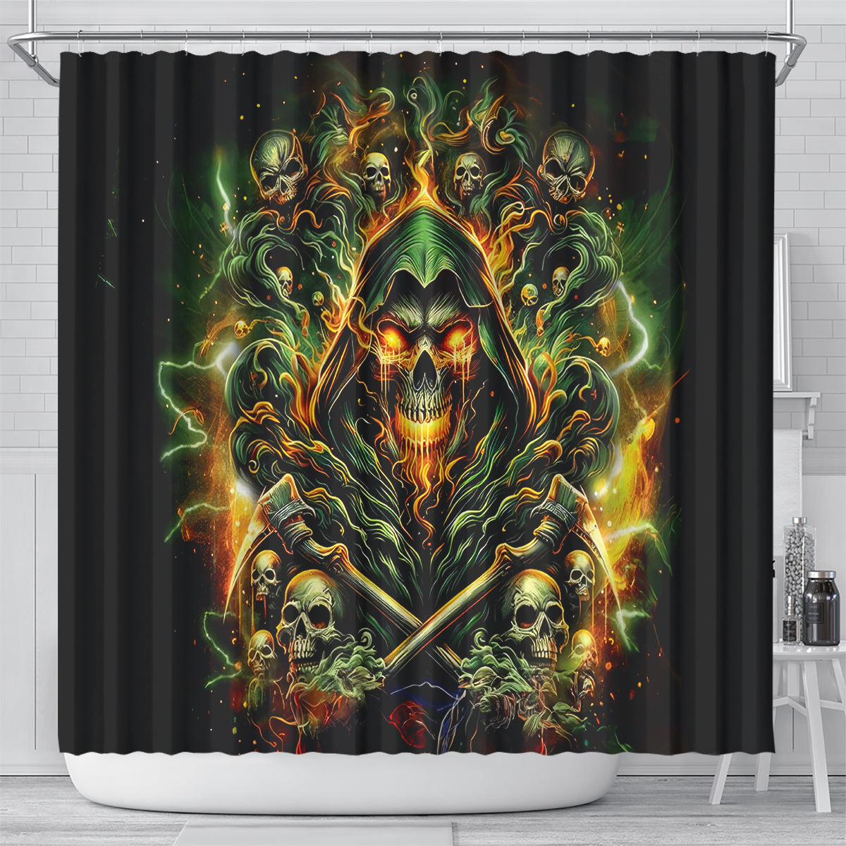 Rose Skull Shower Curtain Don't Try Figure Me out