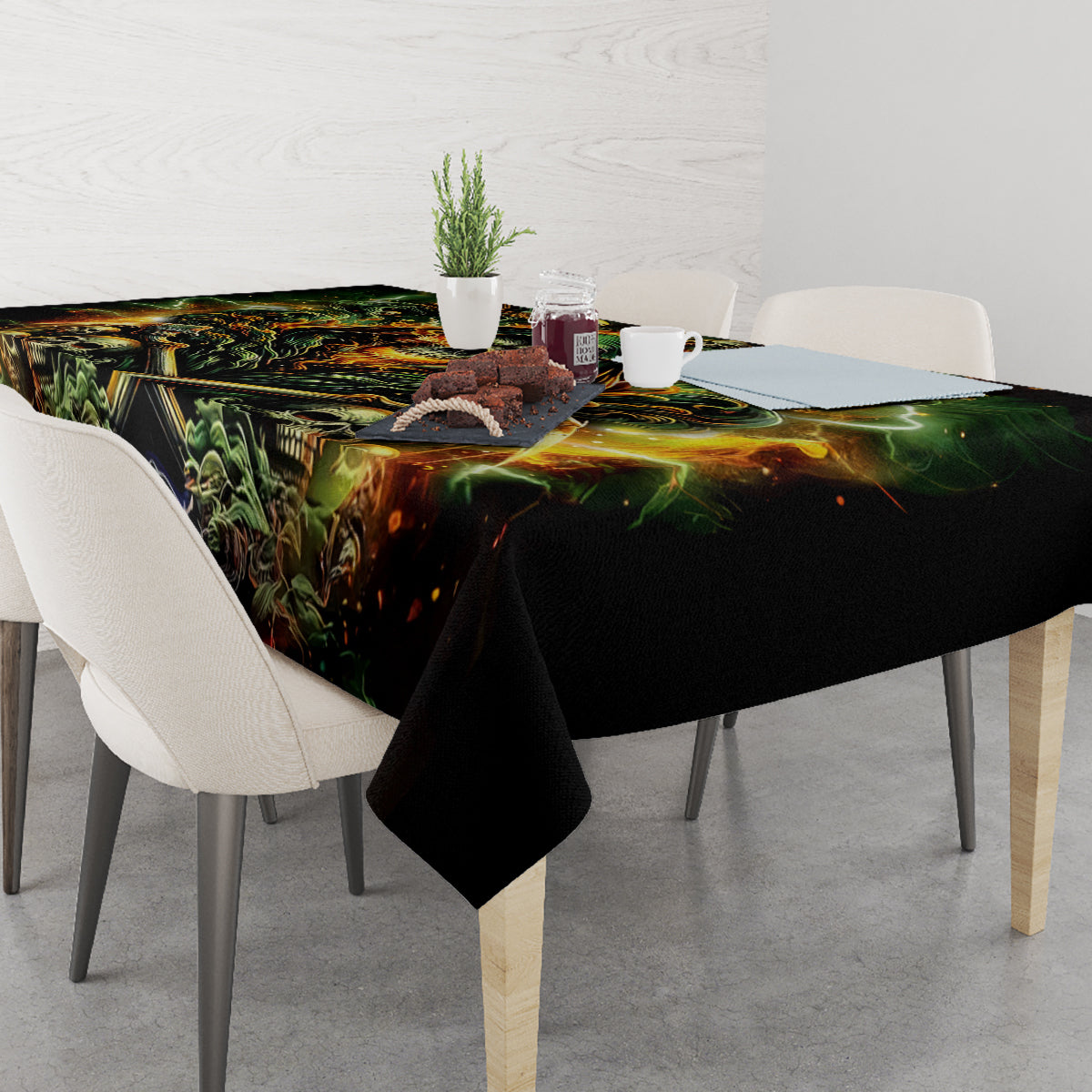 Rose Skull Tablecloth Don't Try Figure Me out - Wonder Print Shop