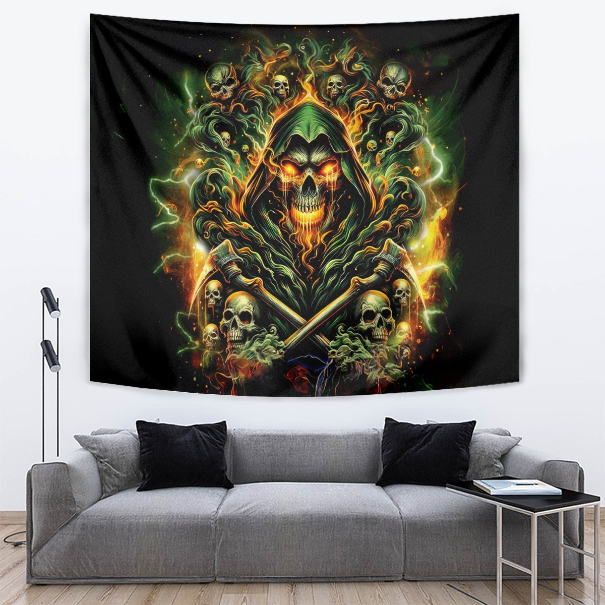 Rose Skull Tapestry Don't Try Figure Me out - Wonder Print Shop