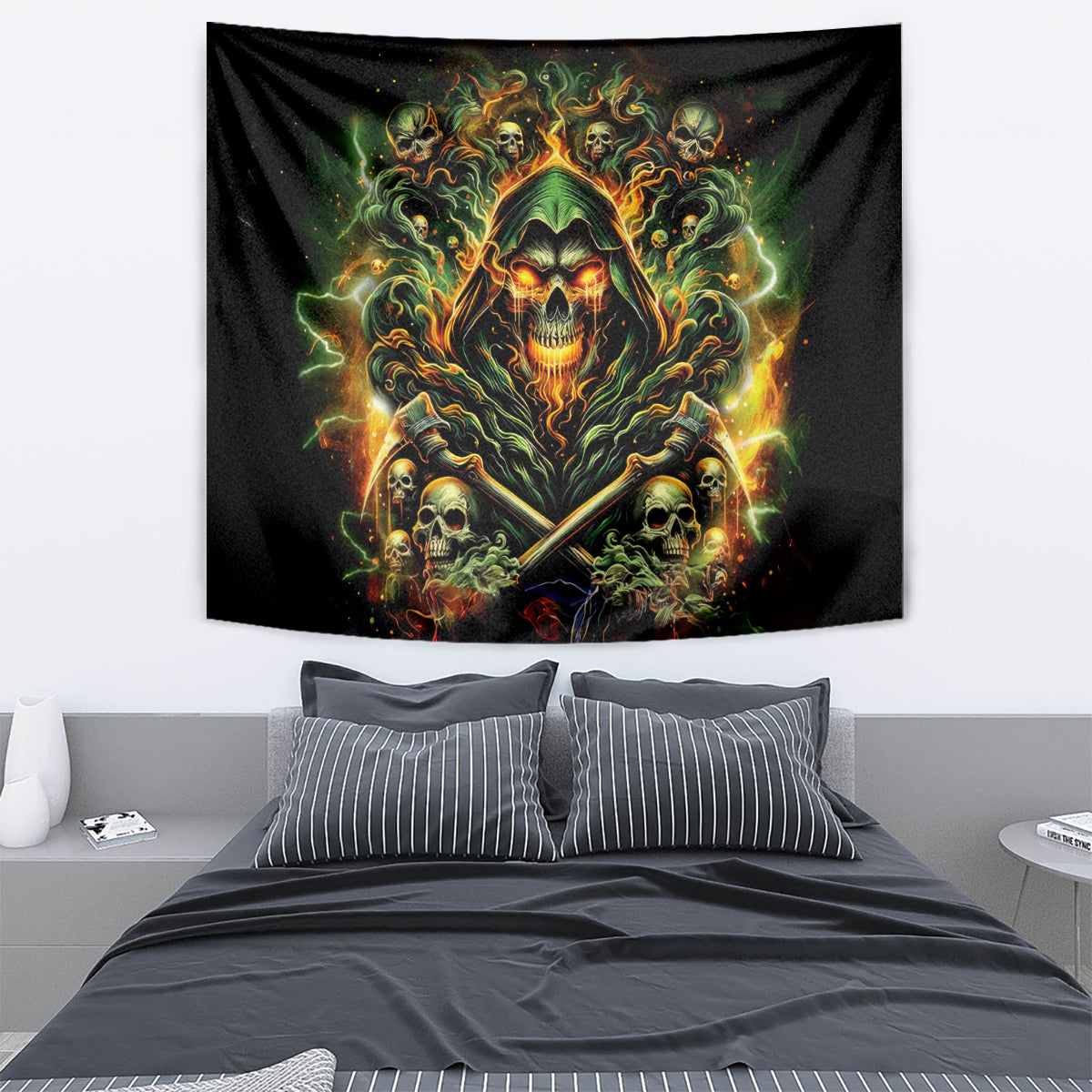 Rose Skull Tapestry Don't Try Figure Me out - Wonder Print Shop