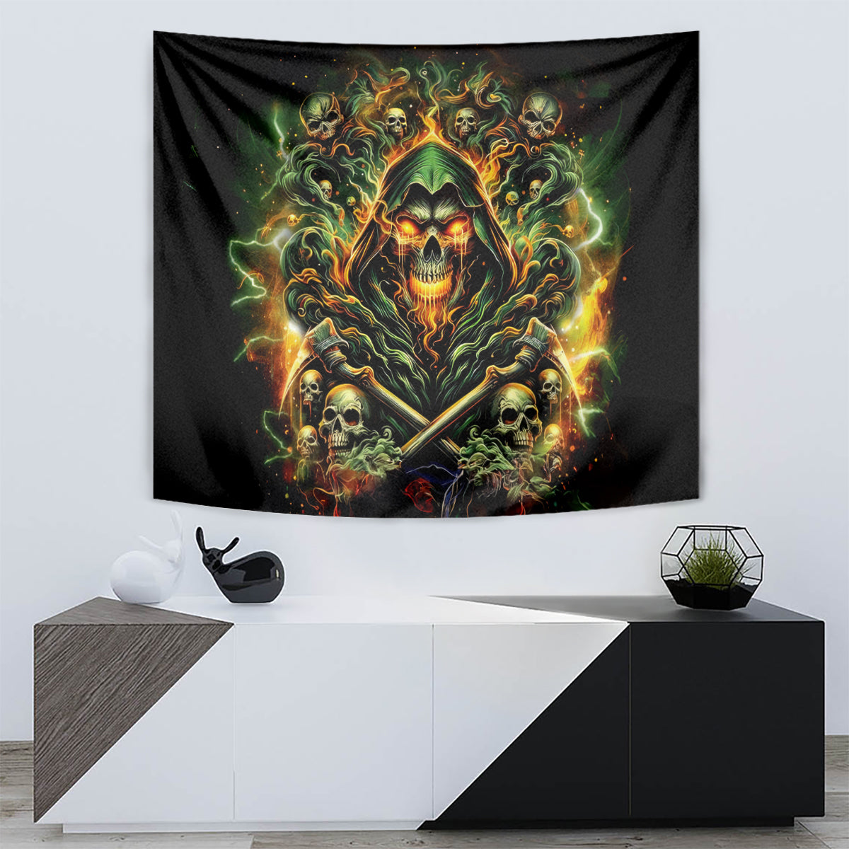 Rose Skull Tapestry Don't Try Figure Me out - Wonder Print Shop