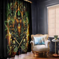 Rose Skull Window Curtain Don't Try Figure Me out - Wonder Print Shop