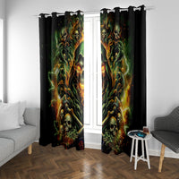 Rose Skull Window Curtain Don't Try Figure Me out - Wonder Print Shop