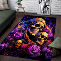 Irish Skull Area Rug Good Girl Drinve Wine, Badass Girl Chug Beer - Wonder Print Shop