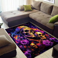 Irish Skull Area Rug Good Girl Drinve Wine, Badass Girl Chug Beer - Wonder Print Shop
