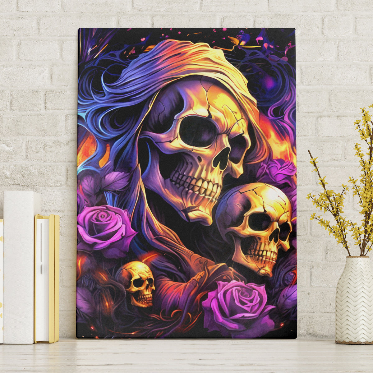 Irish Skull Canvas Wall Art Good Girl Drinve Wine, Badass Girl Chug Beer - Wonder Print Shop