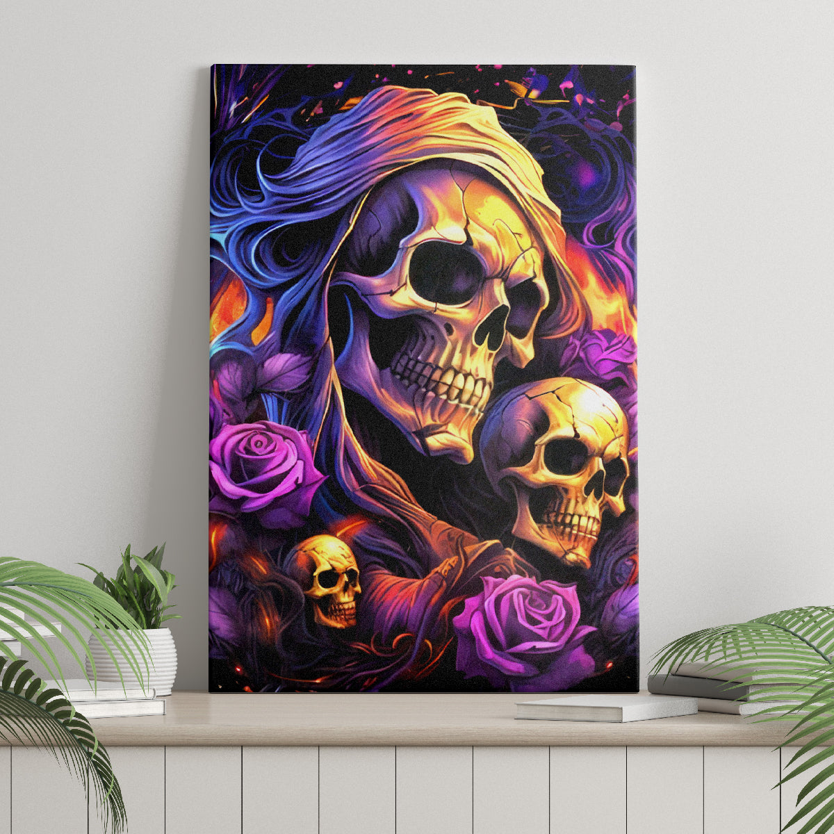 Irish Skull Canvas Wall Art Good Girl Drinve Wine, Badass Girl Chug Beer - Wonder Print Shop