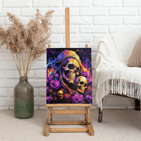Irish Skull Canvas Wall Art Good Girl Drinve Wine, Badass Girl Chug Beer - Wonder Print Shop
