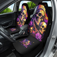 Irish Skull Car Seat Cover Good Girl Drinve Wine, Badass Girl Chug Beer - Wonder Print Shop