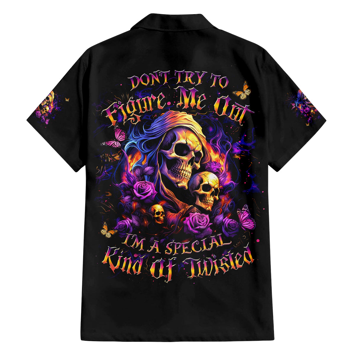 Irish Skull Family Matching Off Shoulder Maxi Dress and Hawaiian Shirt Good Girl Drinve Wine, Badass Girl Chug Beer - Wonder Print Shop