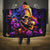 Irish Skull Hooded Blanket Good Girl Drinve Wine, Badass Girl Chug Beer