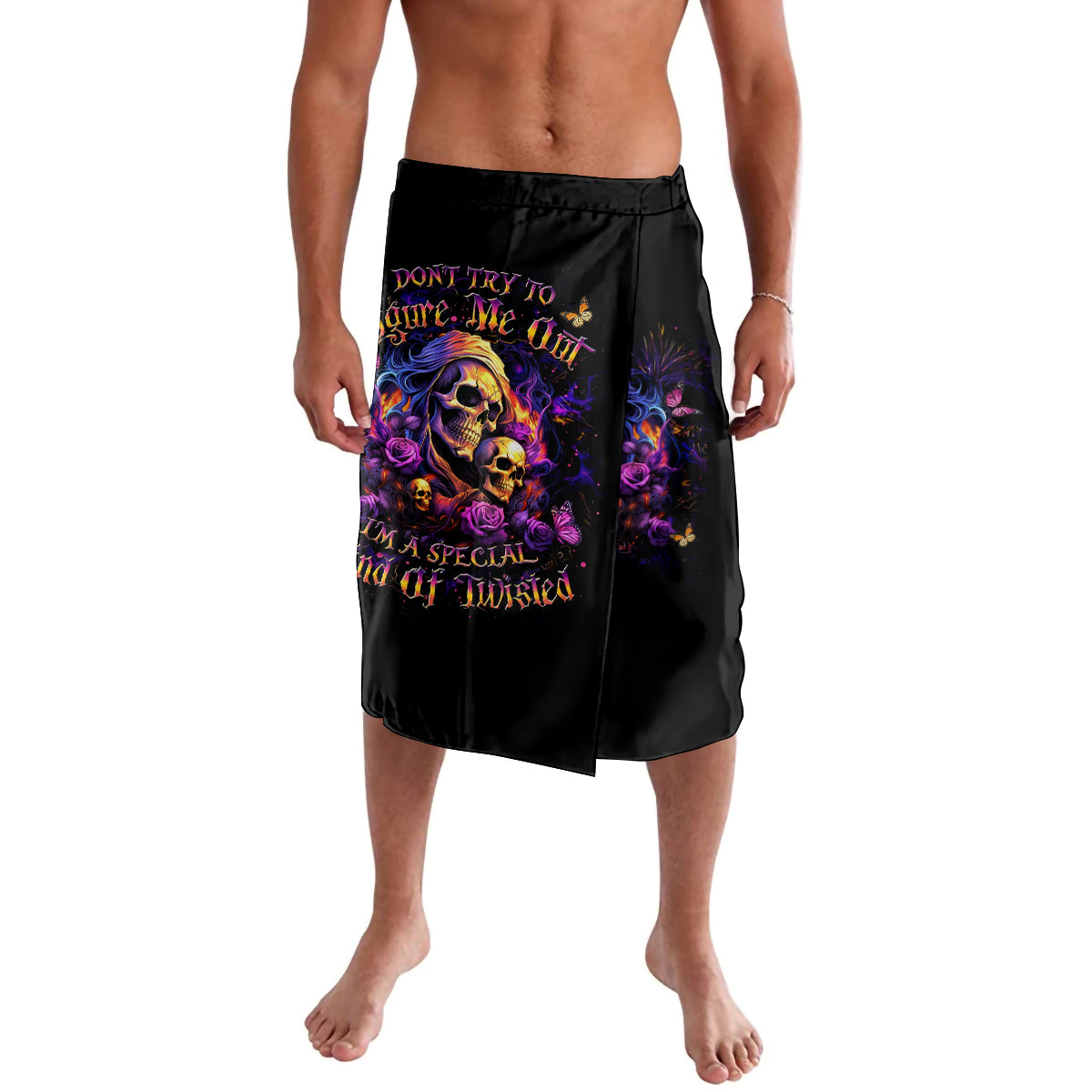 Irish Skull Lavalava Good Girl Drinve Wine, Badass Girl Chug Beer - Wonder Print Shop