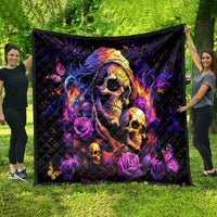 Irish Skull Quilt Good Girl Drinve Wine, Badass Girl Chug Beer - Wonder Print Shop
