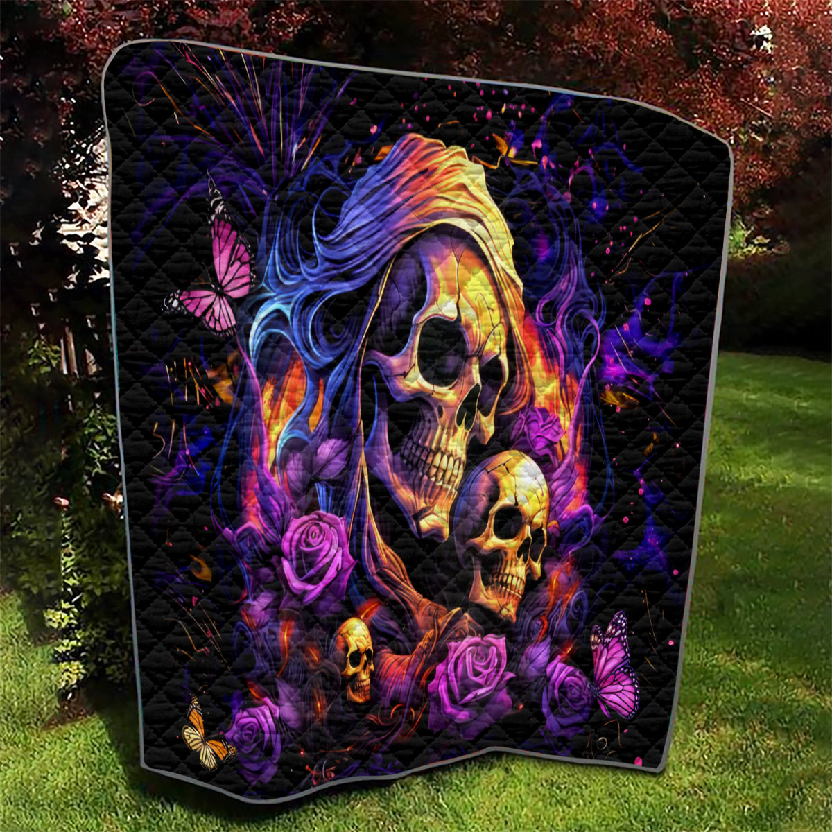 Irish Skull Quilt Good Girl Drinve Wine, Badass Girl Chug Beer - Wonder Print Shop