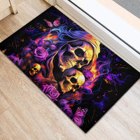 Irish Skull Rubber Doormat Good Girl Drinve Wine, Badass Girl Chug Beer - Wonder Print Shop