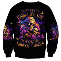 Irish Skull Sweatshirt Good Girl Drinve Wine, Badass Girl Chug Beer - Wonder Print Shop