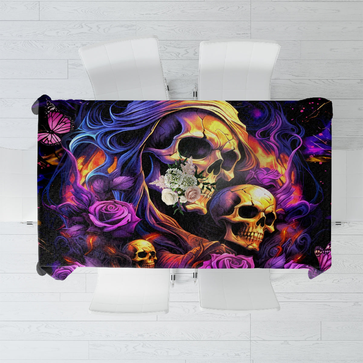 Irish Skull Tablecloth Good Girl Drinve Wine, Badass Girl Chug Beer - Wonder Print Shop