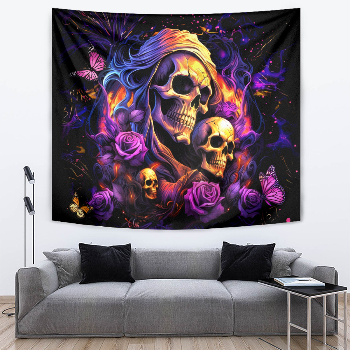 Irish Skull Tapestry Good Girl Drinve Wine, Badass Girl Chug Beer - Wonder Print Shop