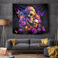 Irish Skull Tapestry Good Girl Drinve Wine, Badass Girl Chug Beer - Wonder Print Shop