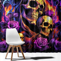 Irish Skull Window Curtain Good Girl Drinve Wine, Badass Girl Chug Beer - Wonder Print Shop