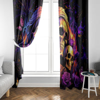 Irish Skull Window Curtain Good Girl Drinve Wine, Badass Girl Chug Beer - Wonder Print Shop