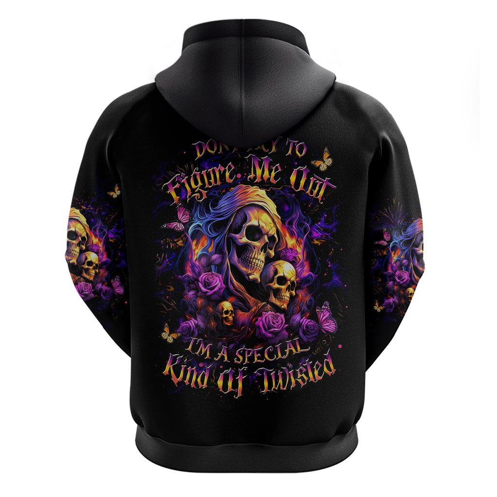 Irish Skull Zip Hoodie Good Girl Drinve Wine, Badass Girl Chug Beer - Wonder Print Shop