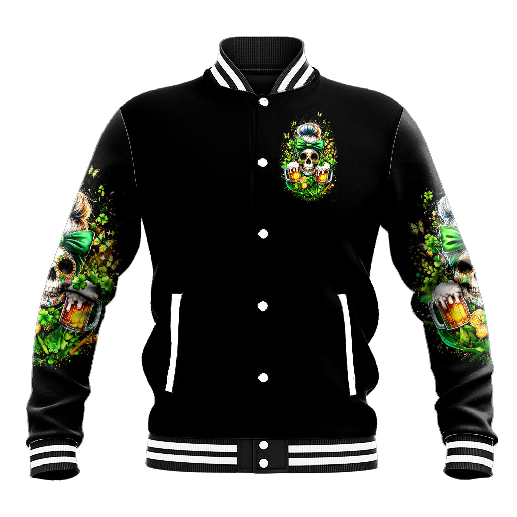 Rose Skull Baseball Jacket No Matter How Much I Try To Be Fucking Nice - Wonder Print Shop