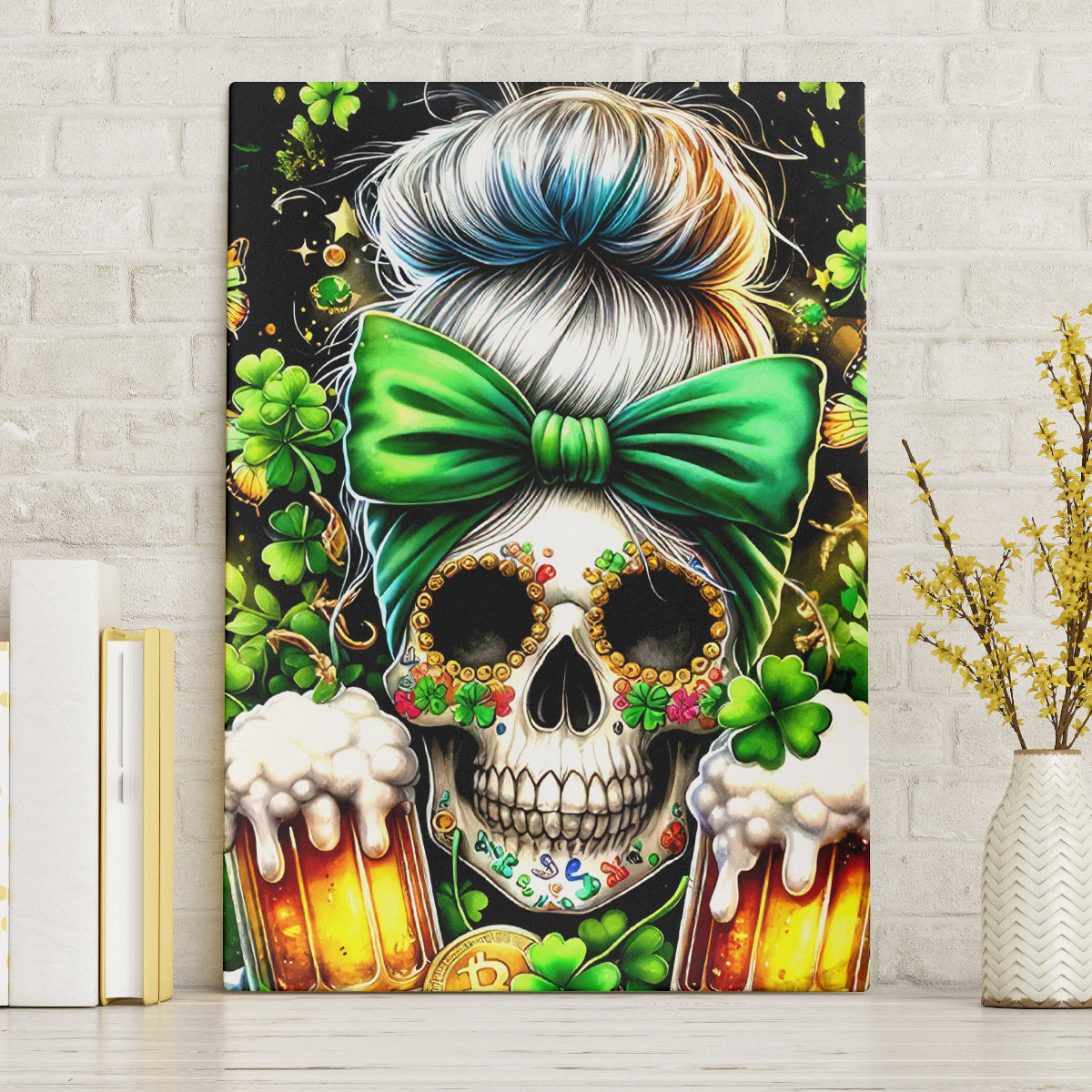 Rose Skull Canvas Wall Art No Matter How Much I Try To Be Fucking Nice - Wonder Print Shop