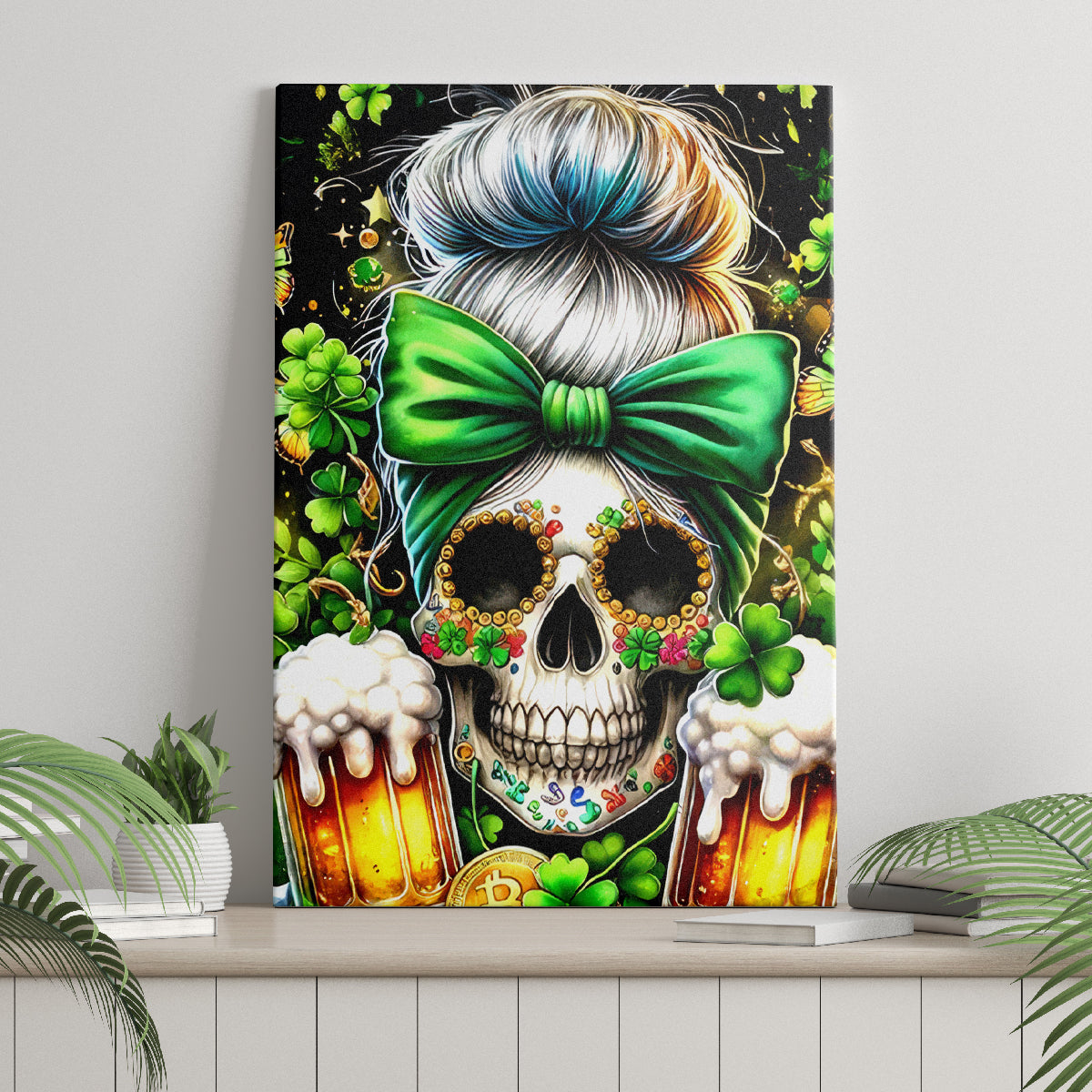 Rose Skull Canvas Wall Art No Matter How Much I Try To Be Fucking Nice - Wonder Print Shop