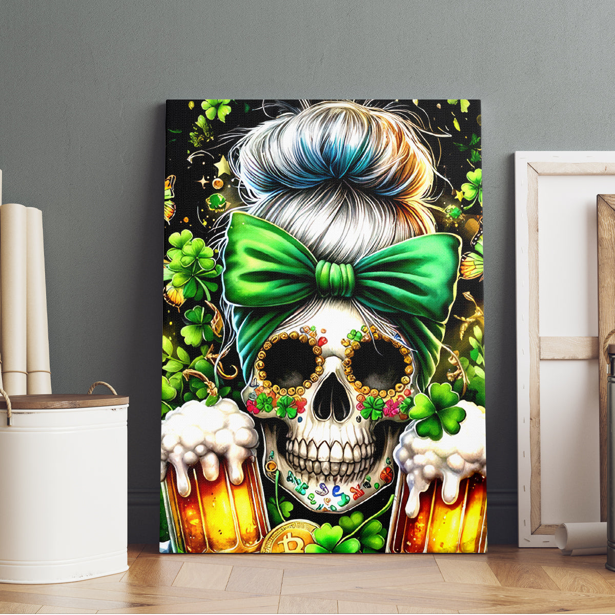 Rose Skull Canvas Wall Art No Matter How Much I Try To Be Fucking Nice - Wonder Print Shop