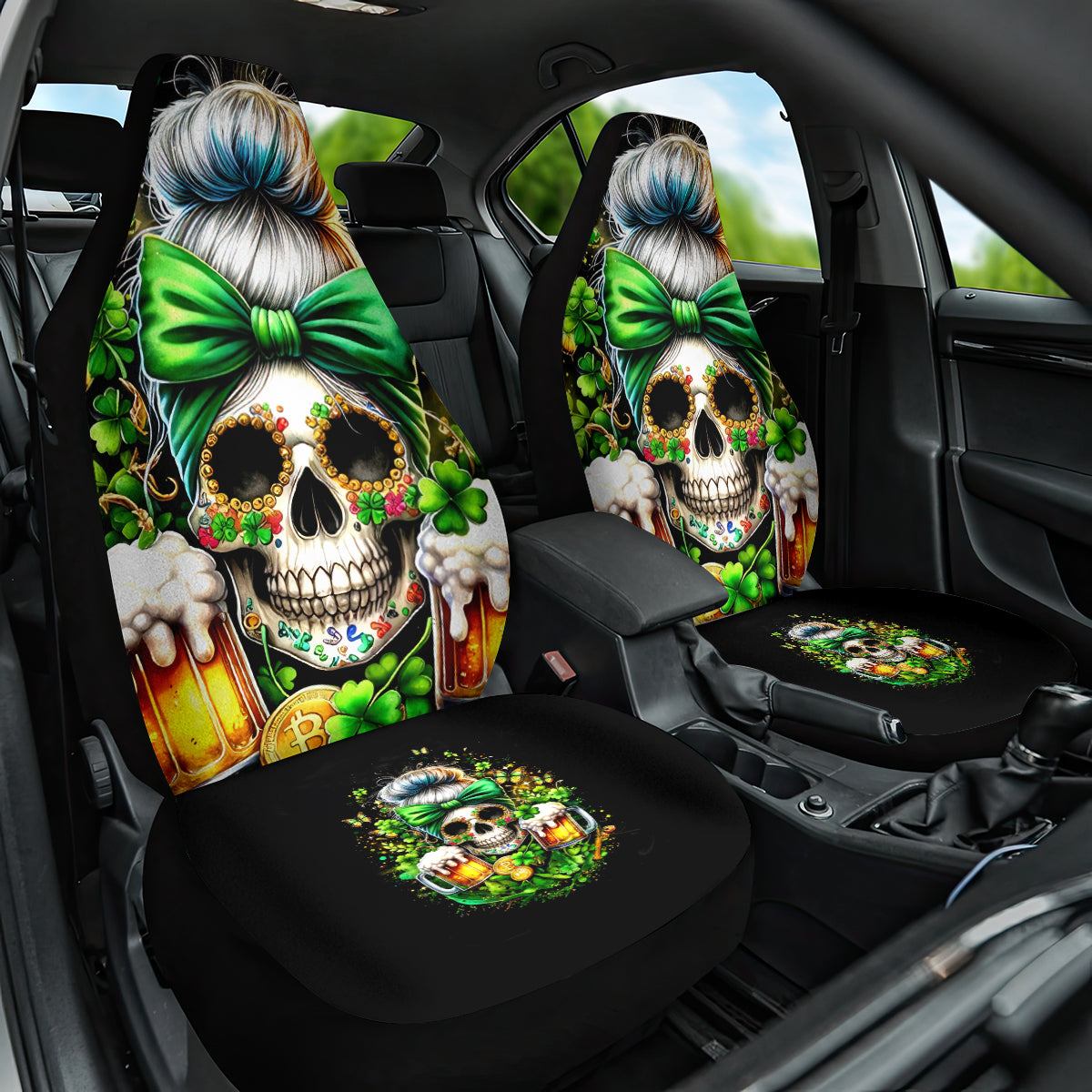 Rose Skull Car Seat Cover No Matter How Much I Try To Be Fucking Nice - Wonder Print Shop