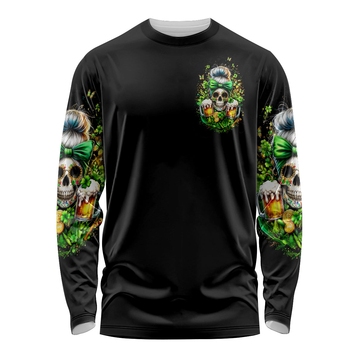Rose Skull Long Sleeve Shirt No Matter How Much I Try To Be Fucking Nice - Wonder Print Shop