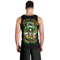 Rose Skull Men Tank Top No Matter How Much I Try To Be Fucking Nice - Wonder Print Shop