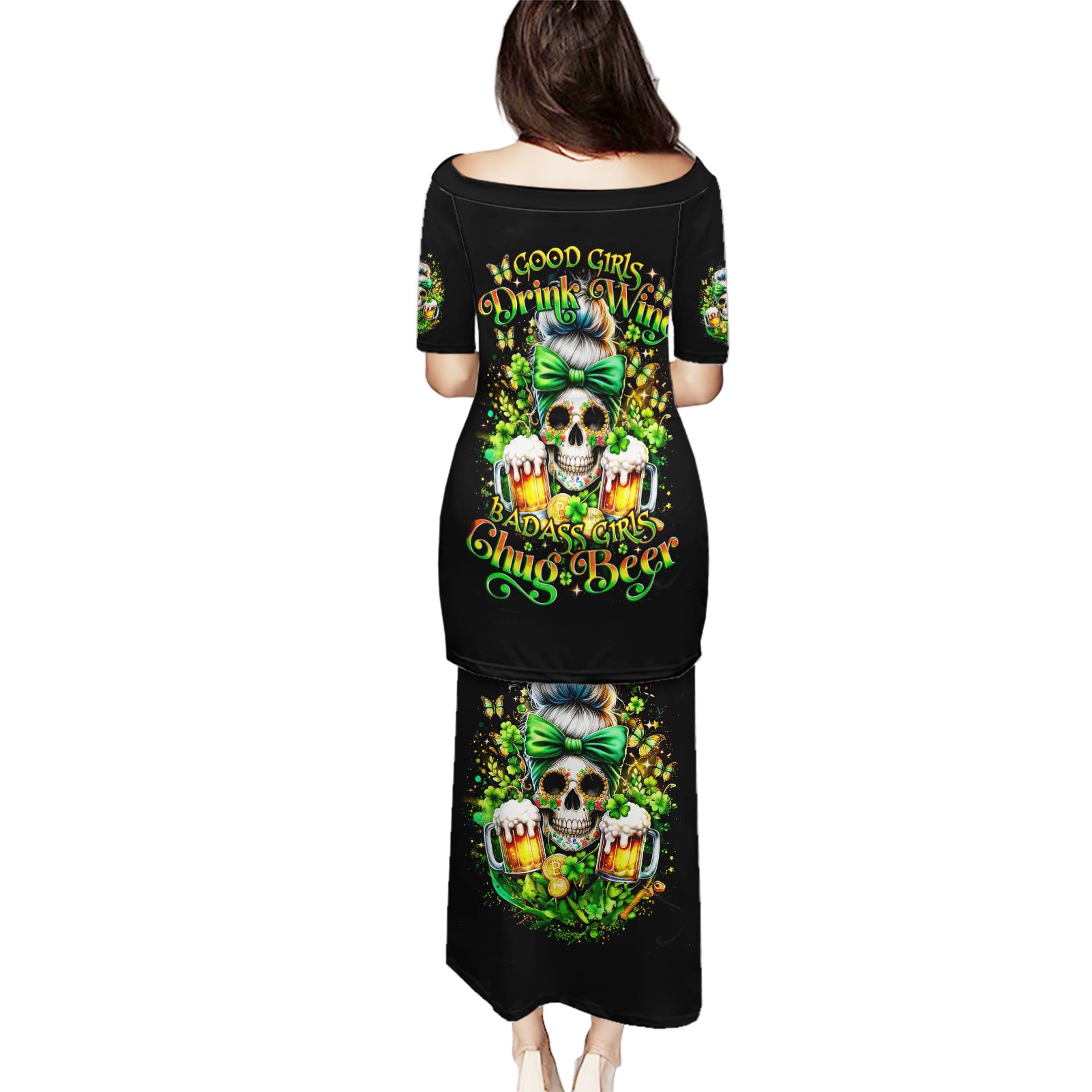 Rose Skull Puletasi No Matter How Much I Try To Be Fucking Nice - Wonder Print Shop