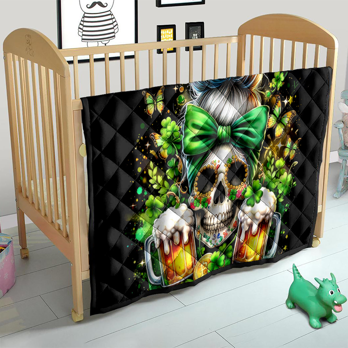 Rose Skull Quilt No Matter How Much I Try To Be Fucking Nice - Wonder Print Shop