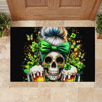 Rose Skull Rubber Doormat No Matter How Much I Try To Be Fucking Nice - Wonder Print Shop