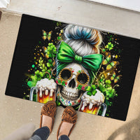 Rose Skull Rubber Doormat No Matter How Much I Try To Be Fucking Nice - Wonder Print Shop