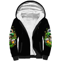 Rose Skull Sherpa Hoodie No Matter How Much I Try To Be Fucking Nice - Wonder Print Shop