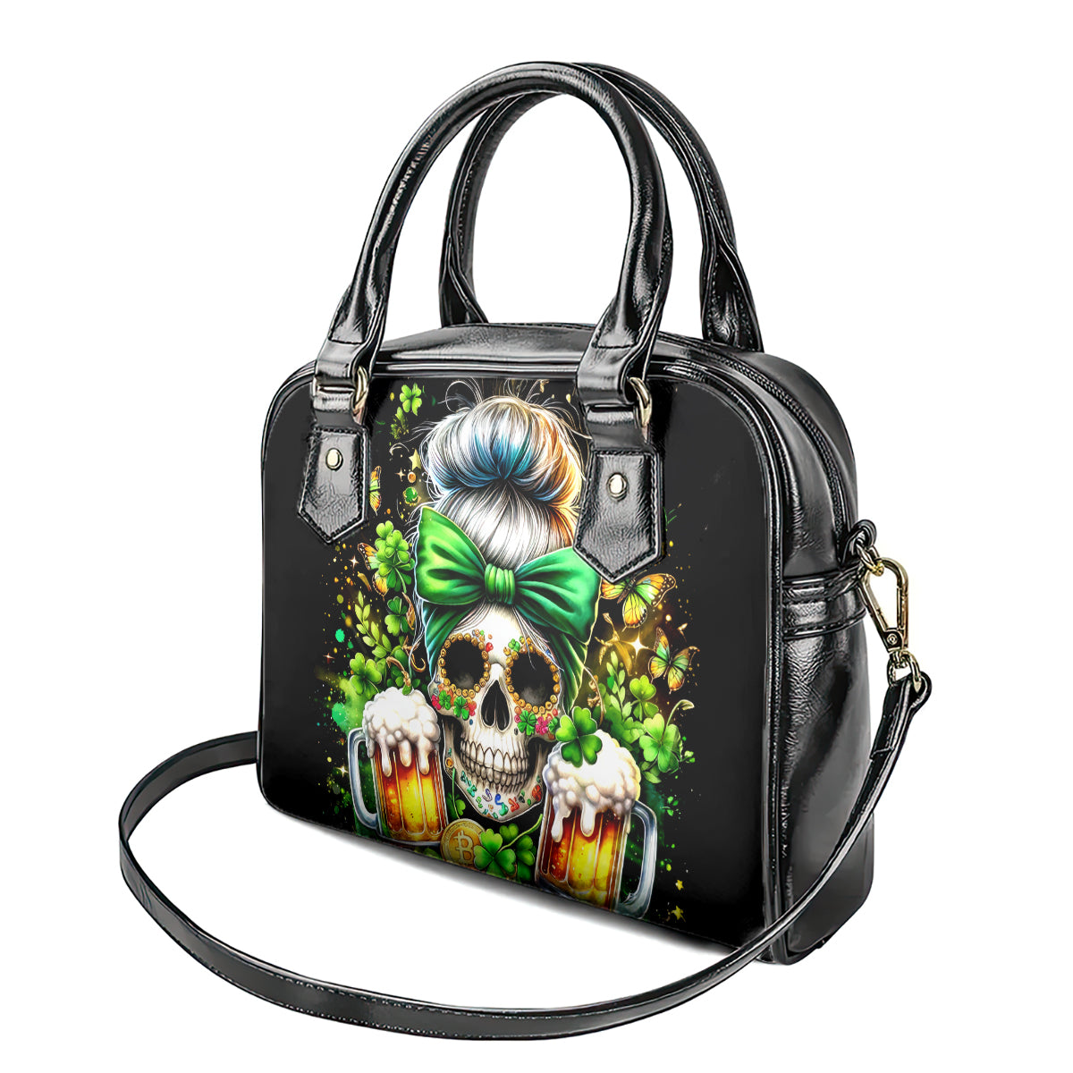 Rose Skull Shoulder Handbag No Matter How Much I Try To Be Fucking Nice