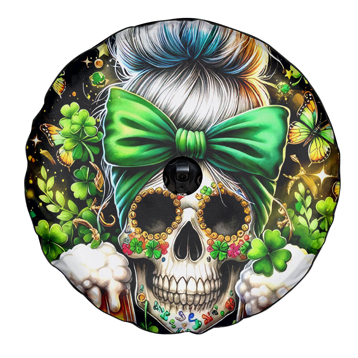 Rose Skull Spare Tire Cover No Matter How Much I Try To Be Fucking Nice - Wonder Print Shop