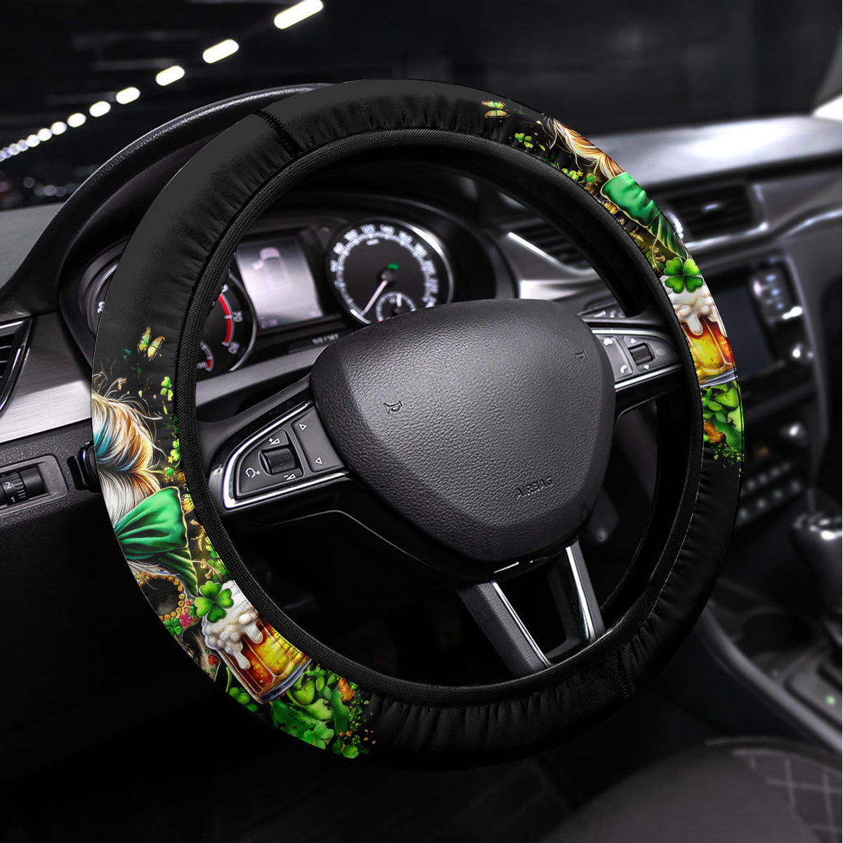 Rose Skull Steering Wheel Cover No Matter How Much I Try To Be Fucking Nice - Wonder Print Shop