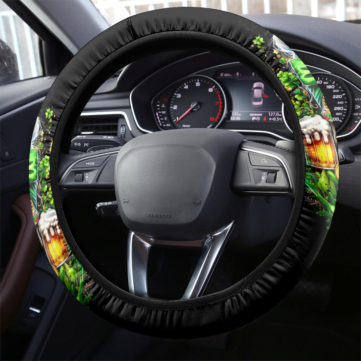 Rose Skull Steering Wheel Cover No Matter How Much I Try To Be Fucking Nice - Wonder Print Shop