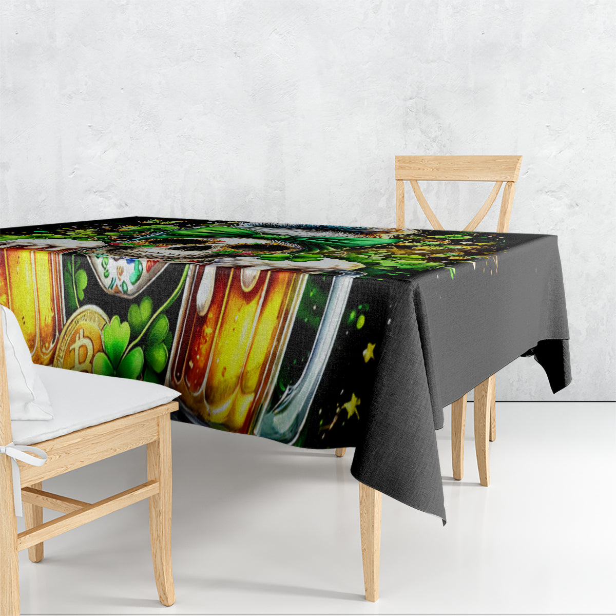 Rose Skull Tablecloth No Matter How Much I Try To Be Fucking Nice - Wonder Print Shop