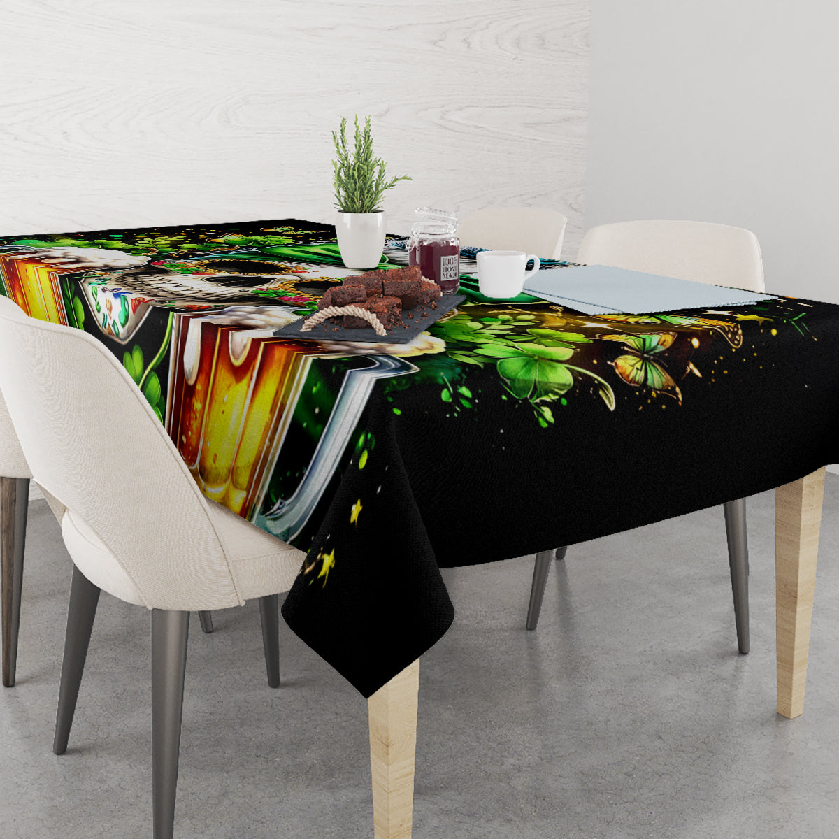 Rose Skull Tablecloth No Matter How Much I Try To Be Fucking Nice - Wonder Print Shop