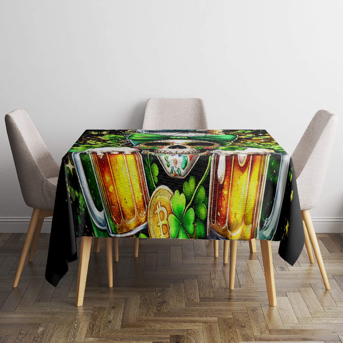 Rose Skull Tablecloth No Matter How Much I Try To Be Fucking Nice - Wonder Print Shop