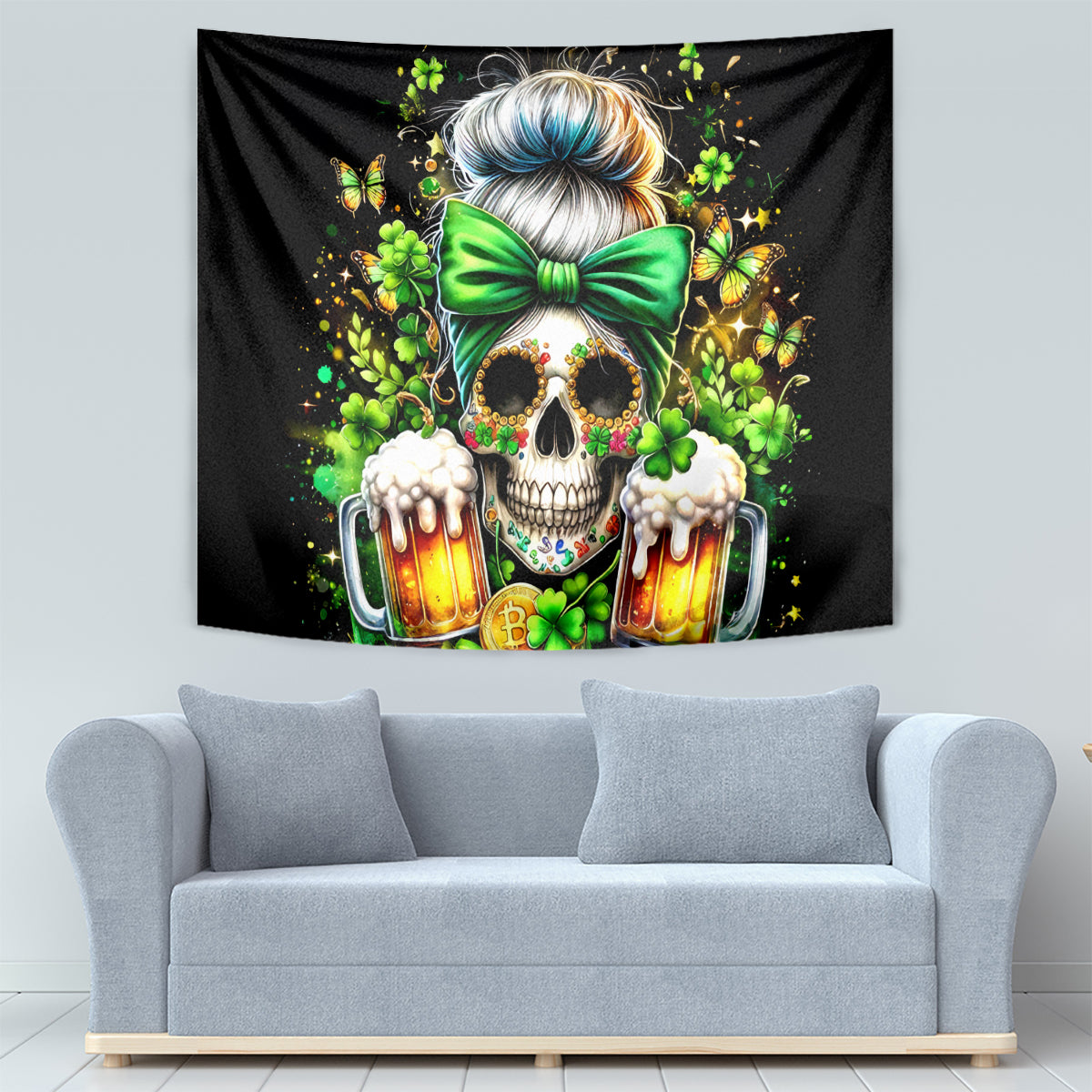 Rose Skull Tapestry No Matter How Much I Try To Be Fucking Nice - Wonder Print Shop