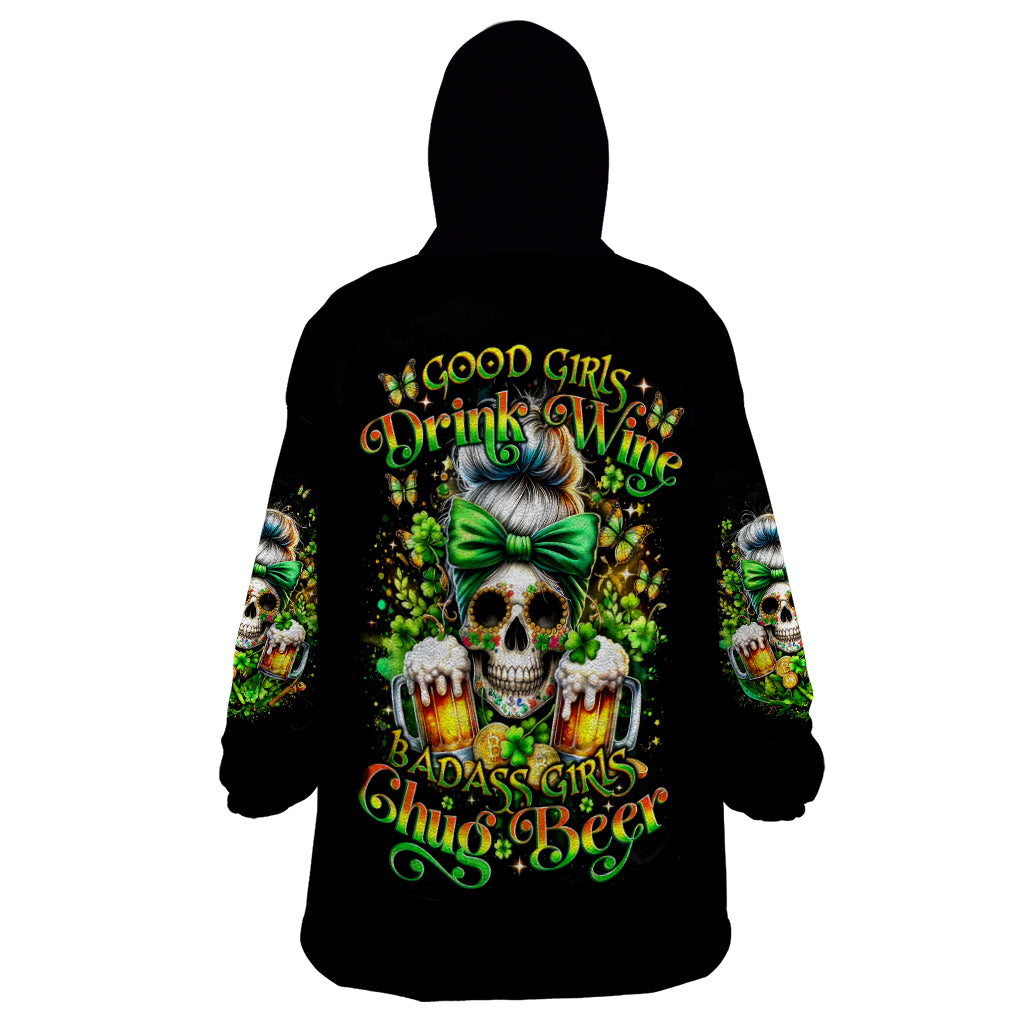 Rose Skull Wearable Blanket Hoodie No Matter How Much I Try To Be Fucking Nice - Wonder Print Shop