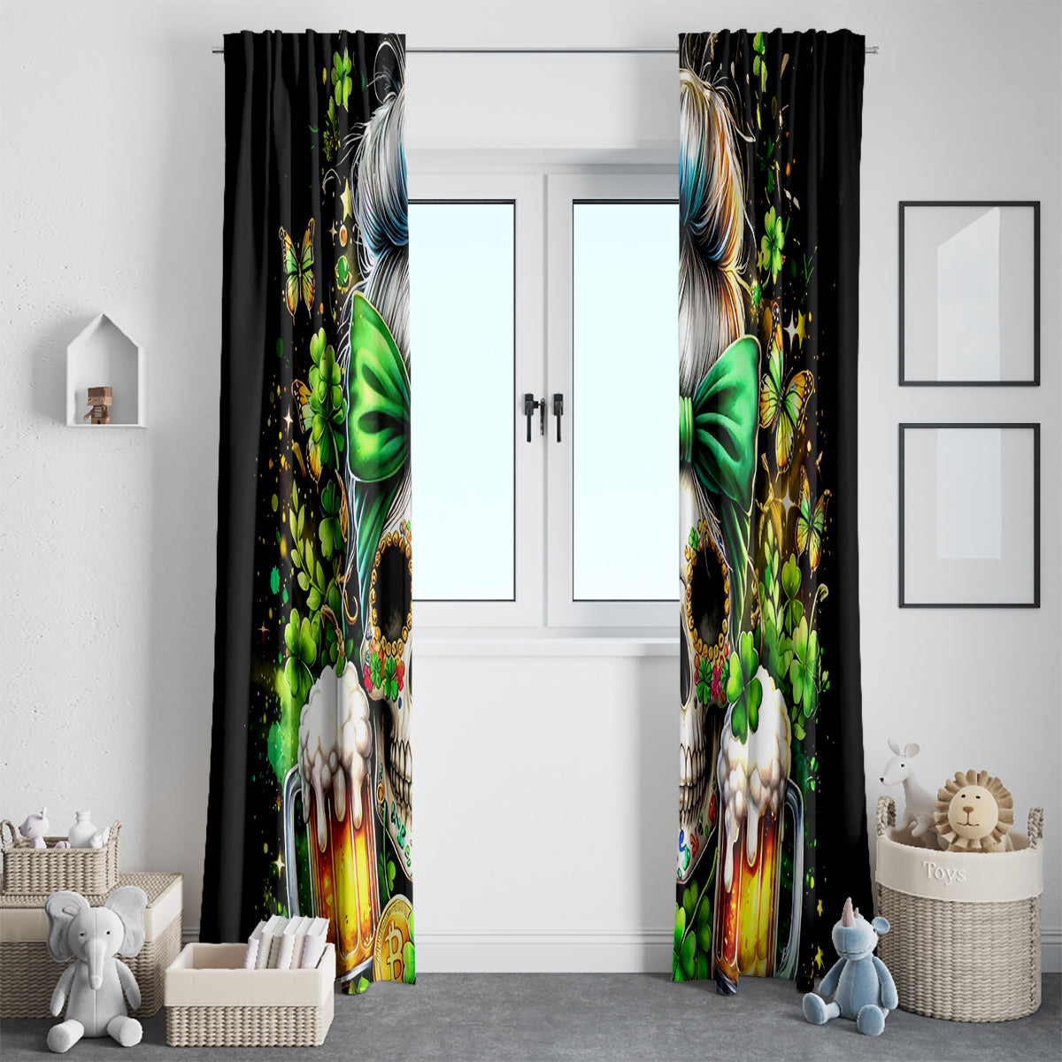 Rose Skull Window Curtain No Matter How Much I Try To Be Fucking Nice - Wonder Print Shop