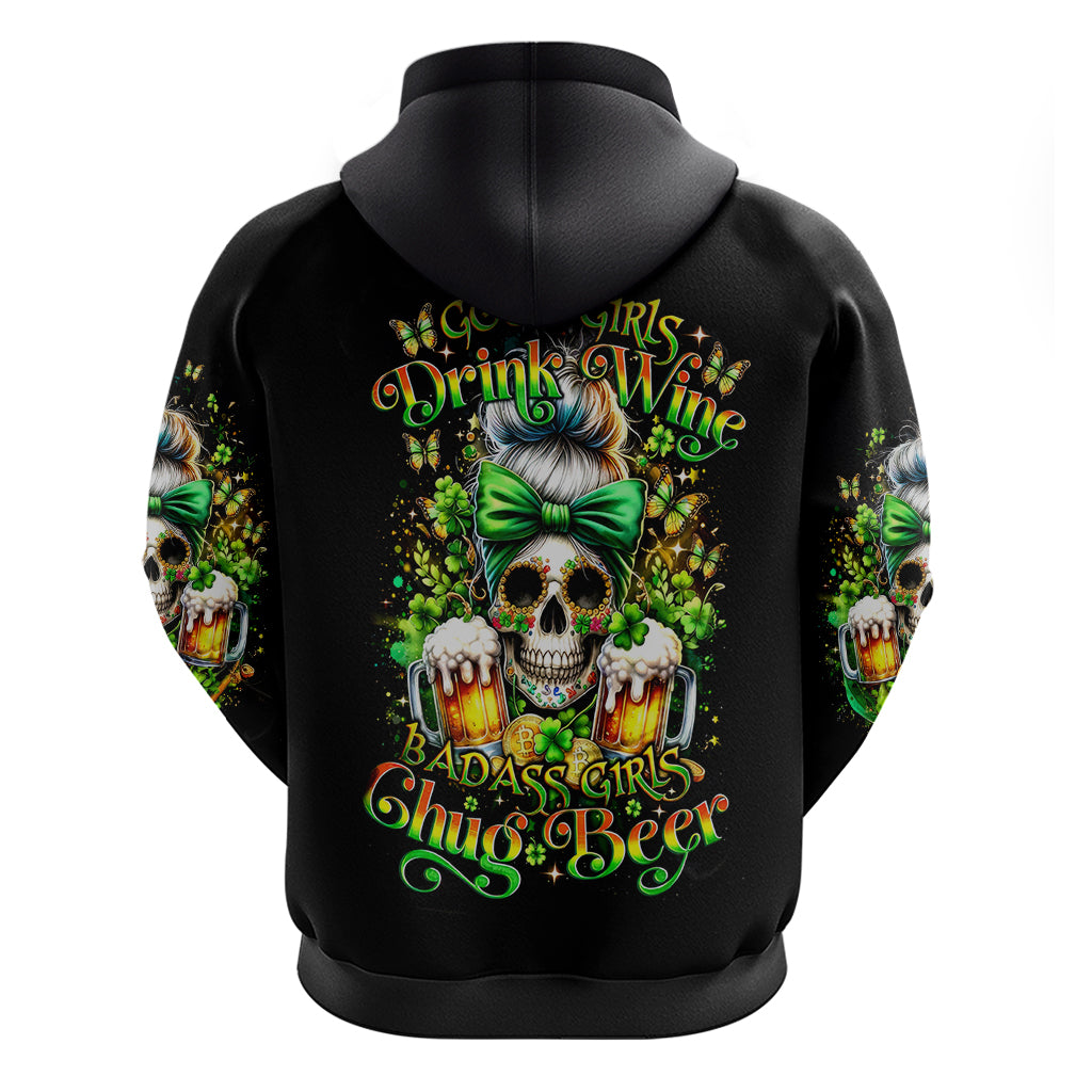Rose Skull Zip Hoodie No Matter How Much I Try To Be Fucking Nice - Wonder Print Shop